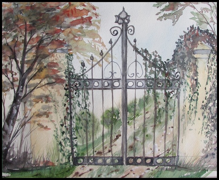Gateway - watercolor by Tess Hughes