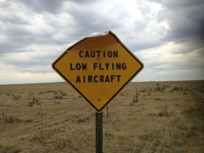 caution: low-flying aircraft