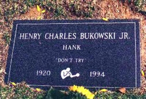 Charles Bukowski's gravestone