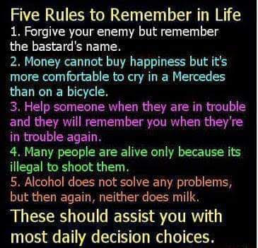 5 rules to remember