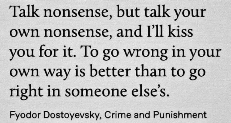 Dostoyevsky: Talk Nonsense