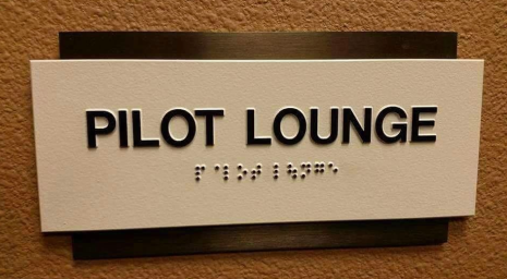 pilot lounge sign