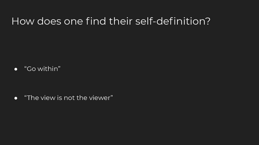 Self-Definition 8