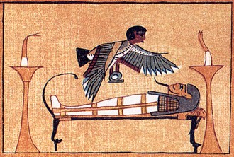 Egyptian mummy and astral body