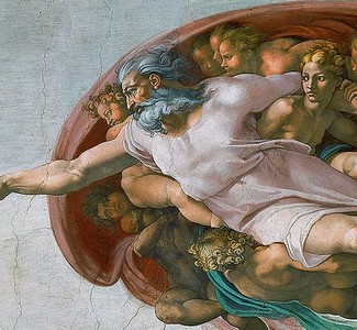 God creating Adam, from the Sistine Chapel