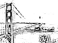 Golden Gate Bridge drawing