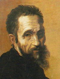 self-portrait by Michelangelo