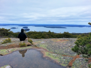 Meditating in Acadia National Park