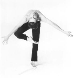 dancer in backwards pose