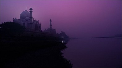 Taj Mahal on dark night