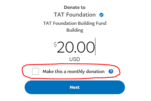 donation example