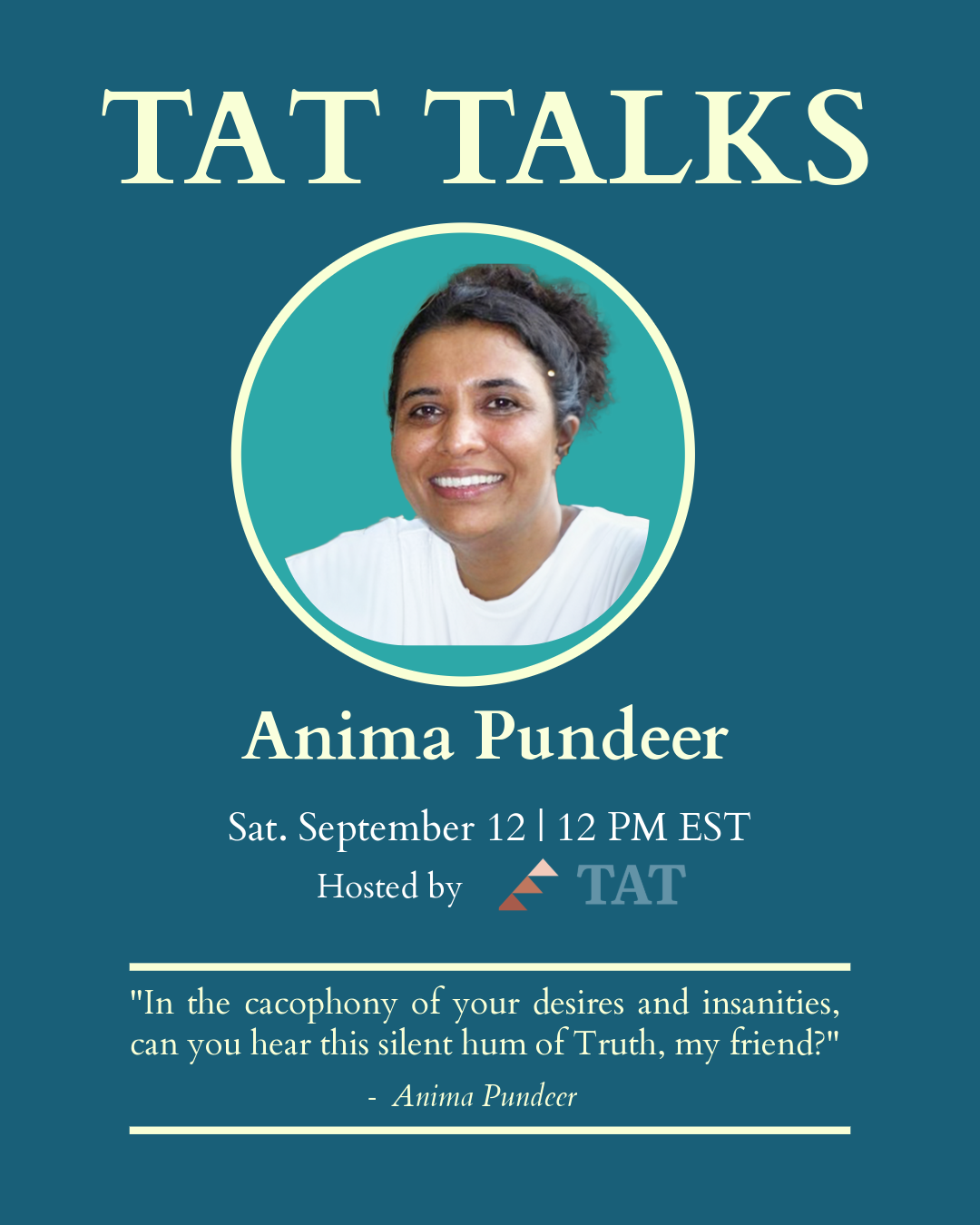 September 2026 TAT Talk with Anima Pundeer